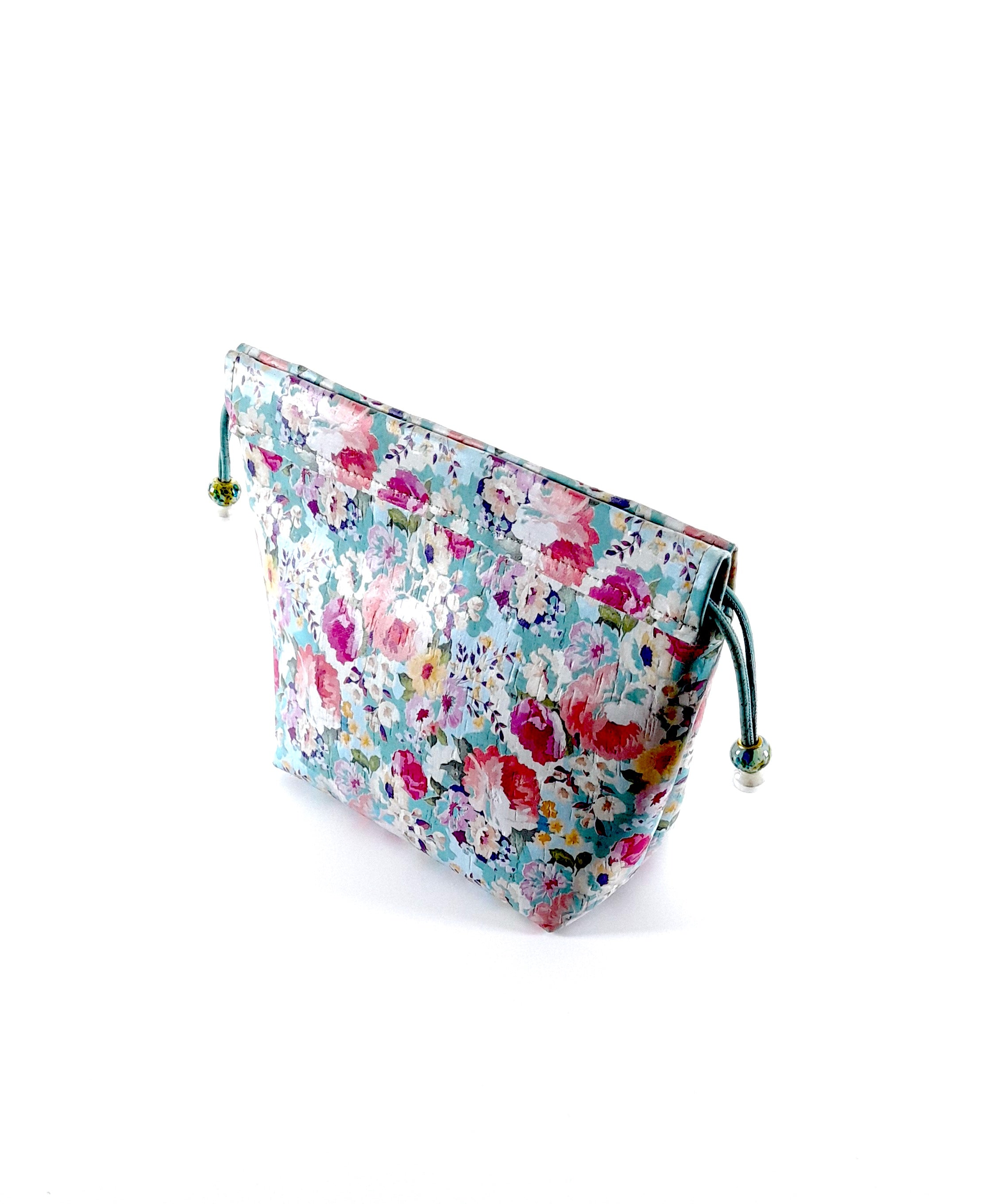 Sash & Co - Cork Spring Flowers Makeup Bag