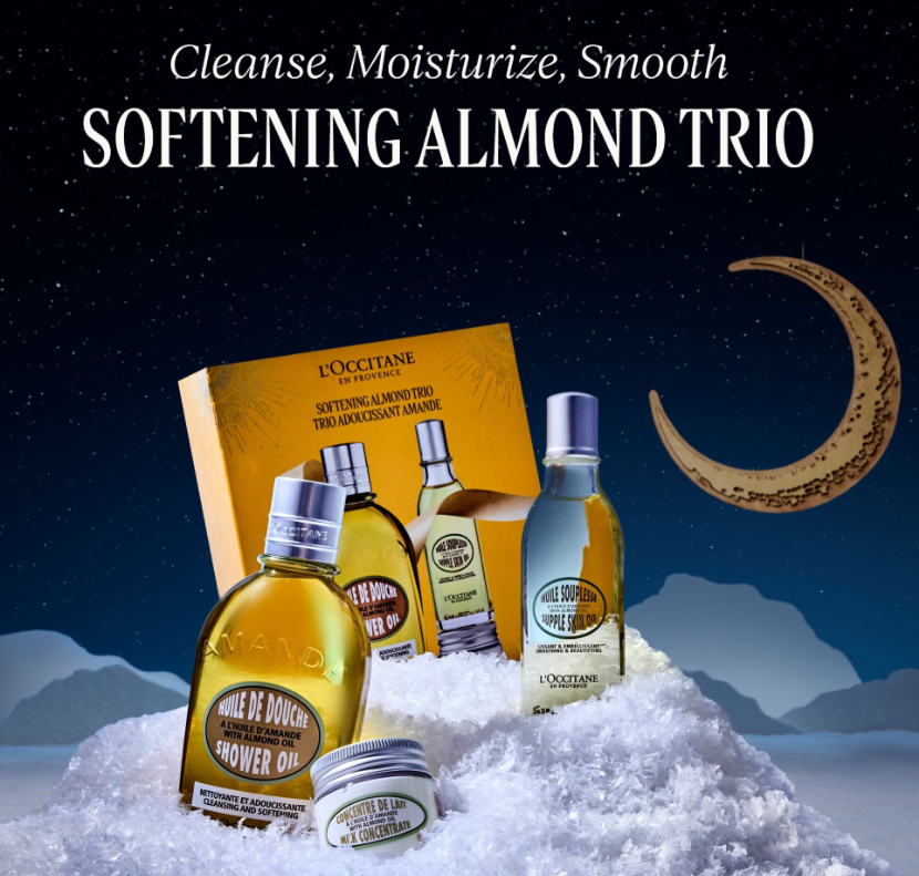 L'OCCITANE - Holiday 2025 - Softening Almond Trio