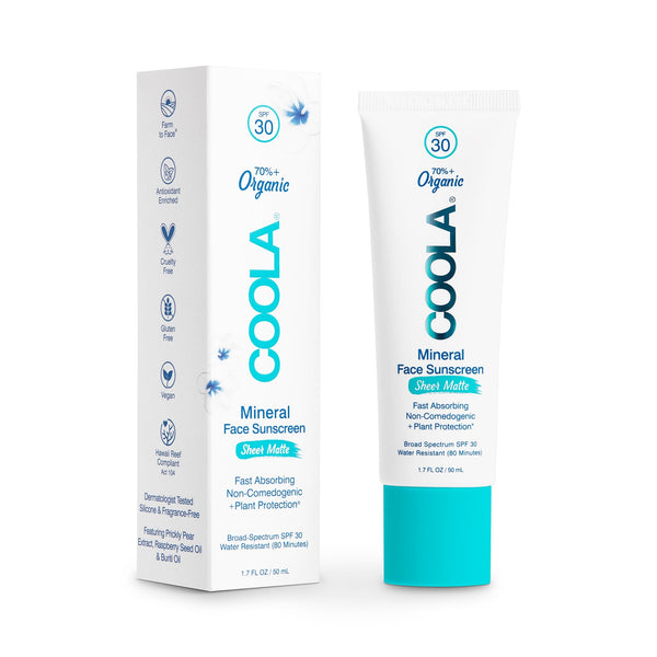 Coola - Mineral Face Sunscreen Lotion Sheer Matte SPF 30 1.7 fl oz/ 30 ml