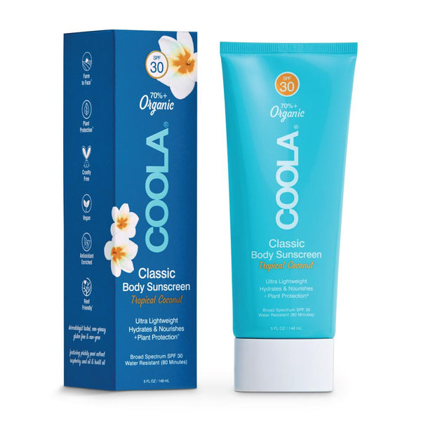 Coola - Classic Body Organic Sunscreen Lotion SPF 30: Tropical Coconut 5 fl oz/ 148 ml
