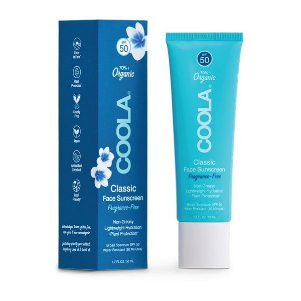 Coola - Classic Face Organic Sunscreen Lotion SPF 50: Fragrance Free 1.7 fl oz/ 50 ml