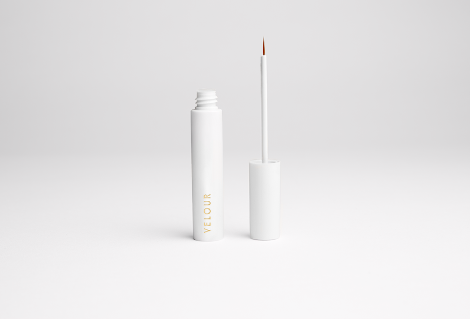 Velor Beauty - Adhesivo de la pestaña: Fórmula libre de látex blanco
