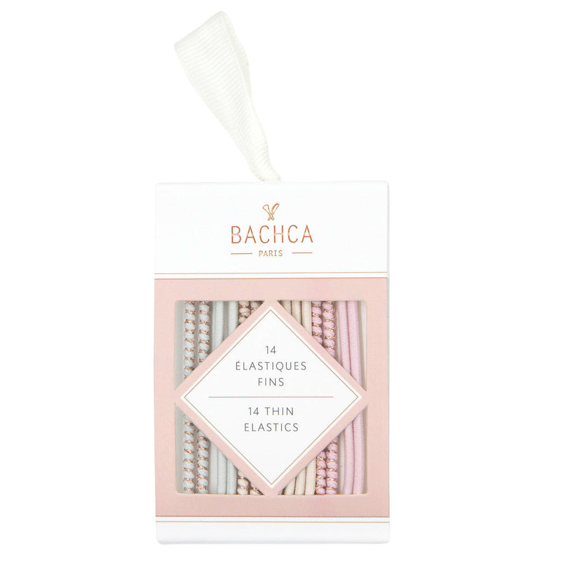 Bachca - Thin Hair Elastics - Pastel & Lurex (14-Pack)
