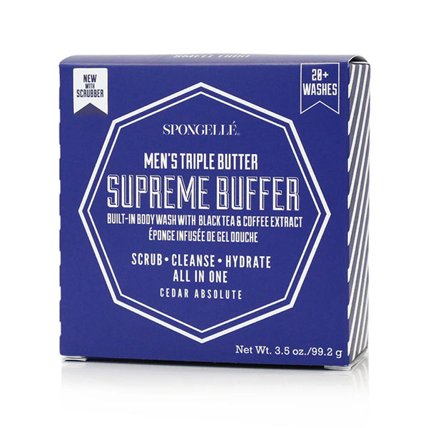 Spongelle - Men's Supreme Buffer | Black Scrubber