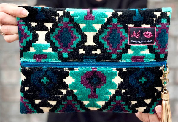 Makeup Junkie Bags - Aztec Midnight