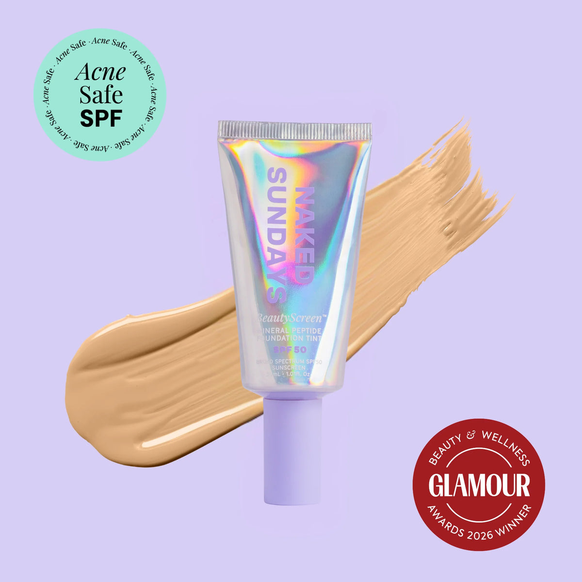 Naked Sundays Beautyscreen Peptide Foundation Tint 30 ml