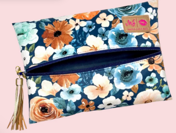 Makeup Junkie Bags - Blue Garden