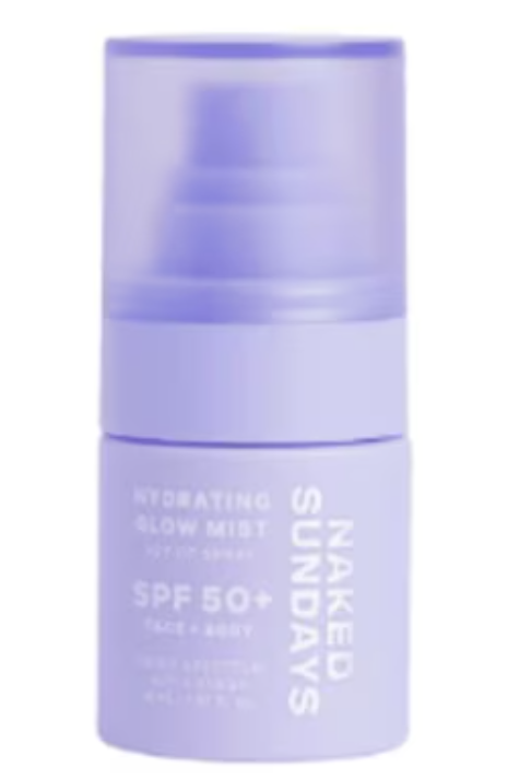 Naked Sundays - SPF50 Hydrating Glow Mini Mist And Setting Spray Sunscreen 30ml