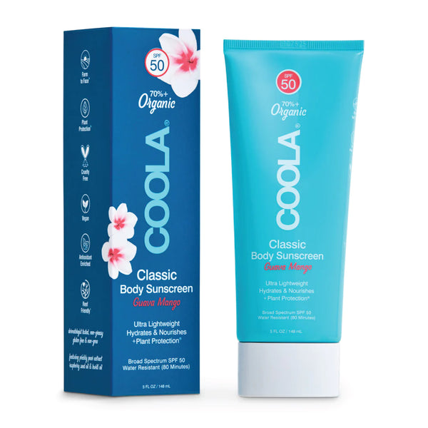 Coola - Classic Body Organic Sunscreen Lotion SPF 50: Guava Mango 3.4 oz