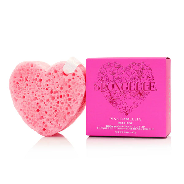 Spongelle - Pink Camellia Heart Buffer