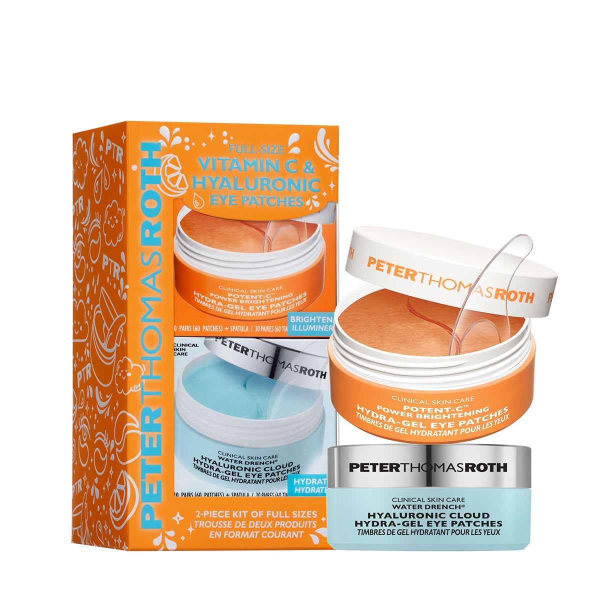 Peter Thomas Roth - Holiday 2025 - Dúo de parches para ojos hialurónicos y con vitamina C de tamaño completo