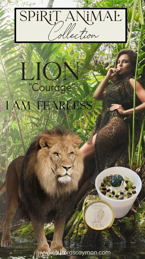 Auroras - Spirit Animal Collection Lion "Courage" Luxury Candle