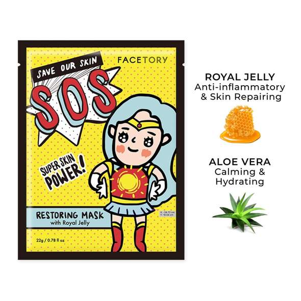 FaceTory - SOS Royal Jelly Sheet Mask- Restoring