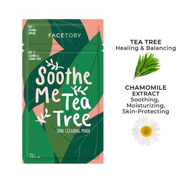 FaceTory - Soothe Me Tea Tree 2-Step Sheet Mask