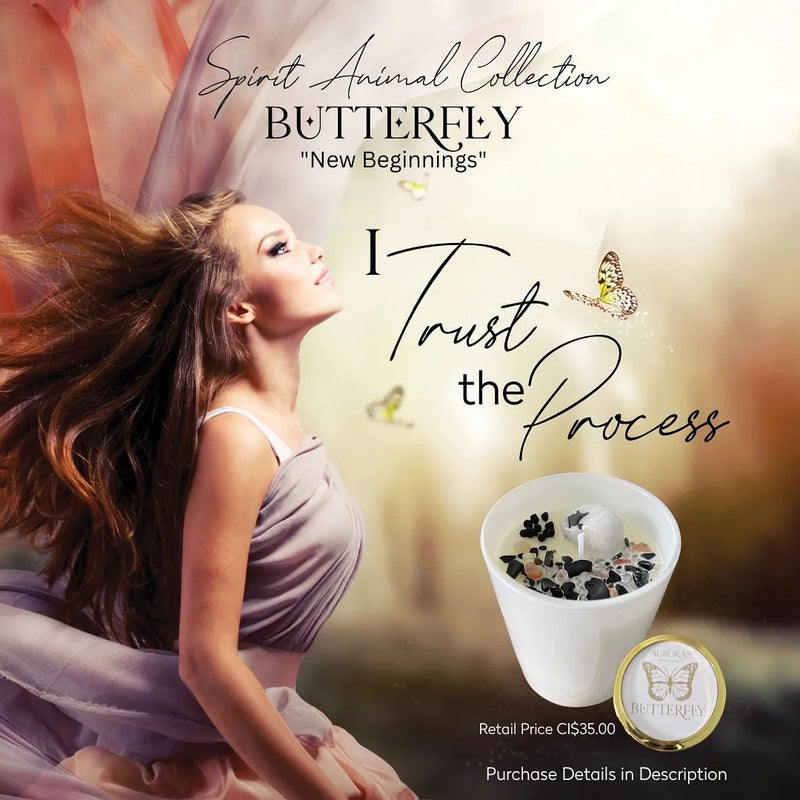Auroras - Spirit Animal Collection Butterfly "New Beginnings" Luxury Candle