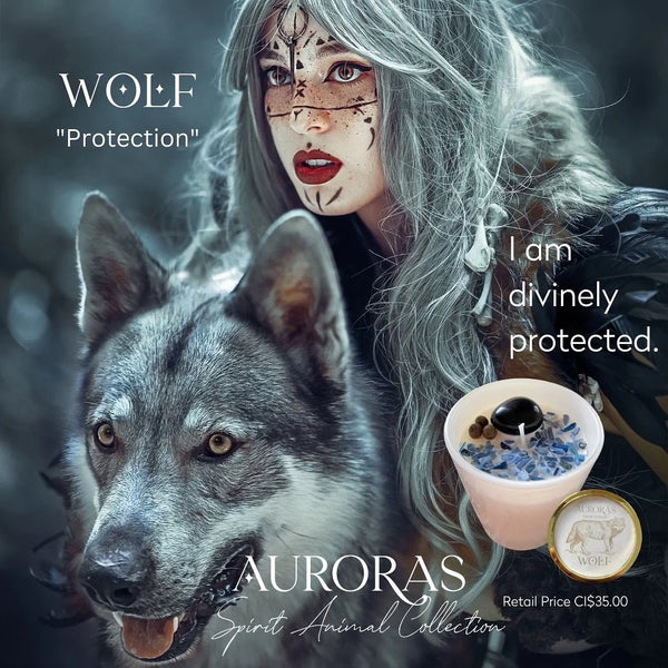 Auroras - Spirit Animal Collection Wolf "Protection" Luxury Candle