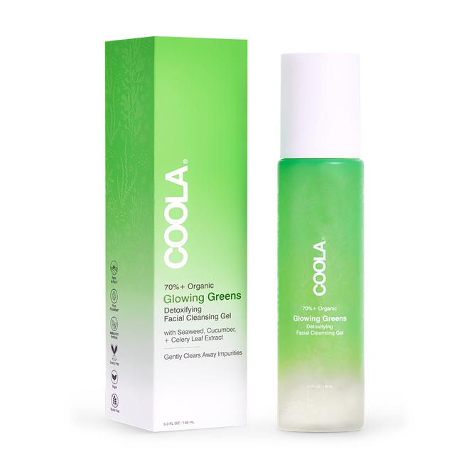 Coola - Greens que brillan intensamente desintoxicante Gel de limpieza facial 5 FZ / 148 ml