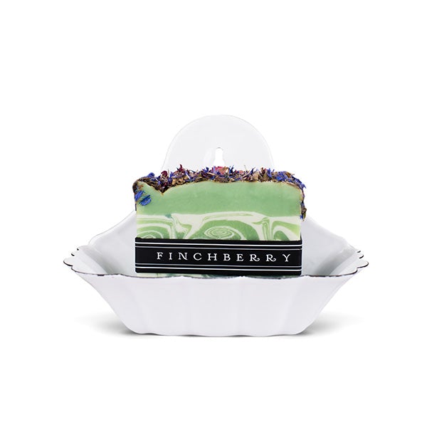 FinchBerry - Scalloped Enameled Metal Soap Dish