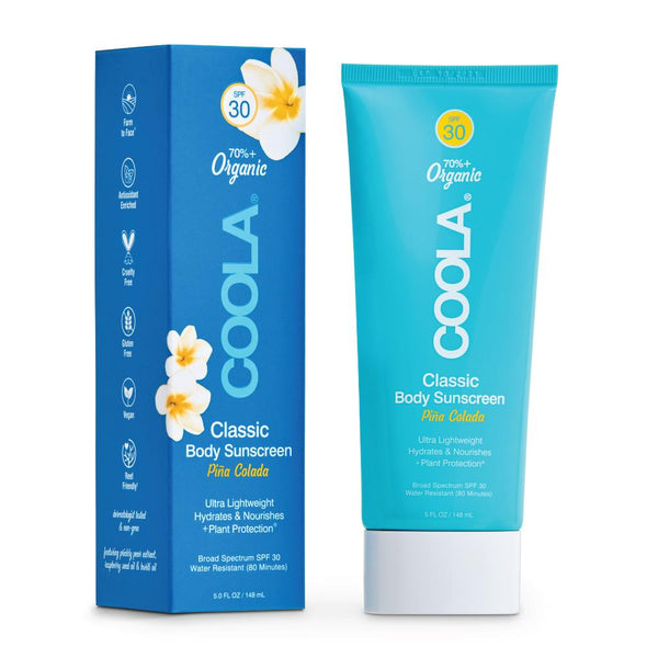 Coola - Classic Body Organic Sunscreen Lotion SPF 30: Pina Colada 5 fl oz/ 148 ml