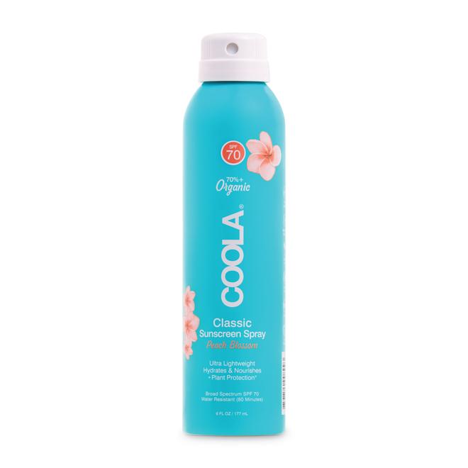 Coola - Cuerpo Classic Organic Sun Paster Spray SPF 70: Peach Blossom 6 FZ / 177 ml