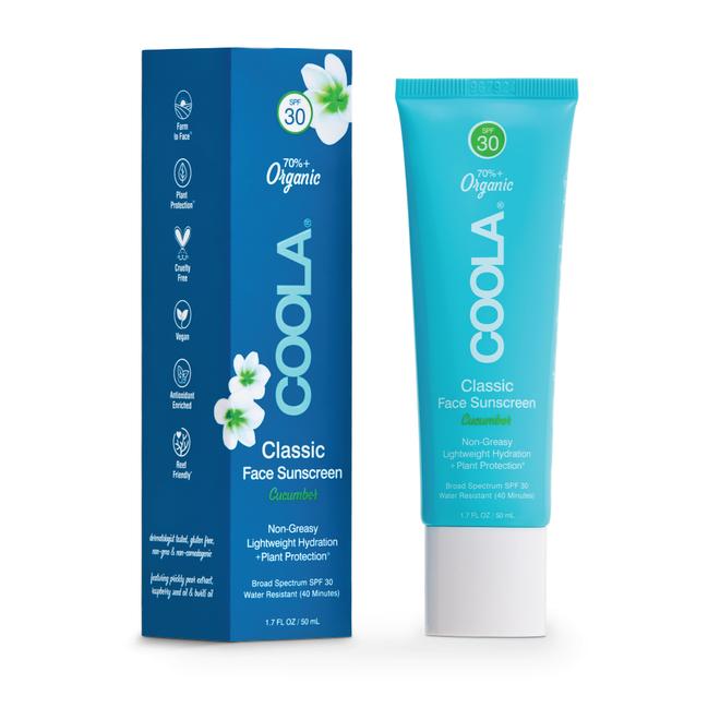 Coola - Classic Face Organic Sunscreen Lotion SPF 30: Cucumber 1.7 fl oz/ 50 ml