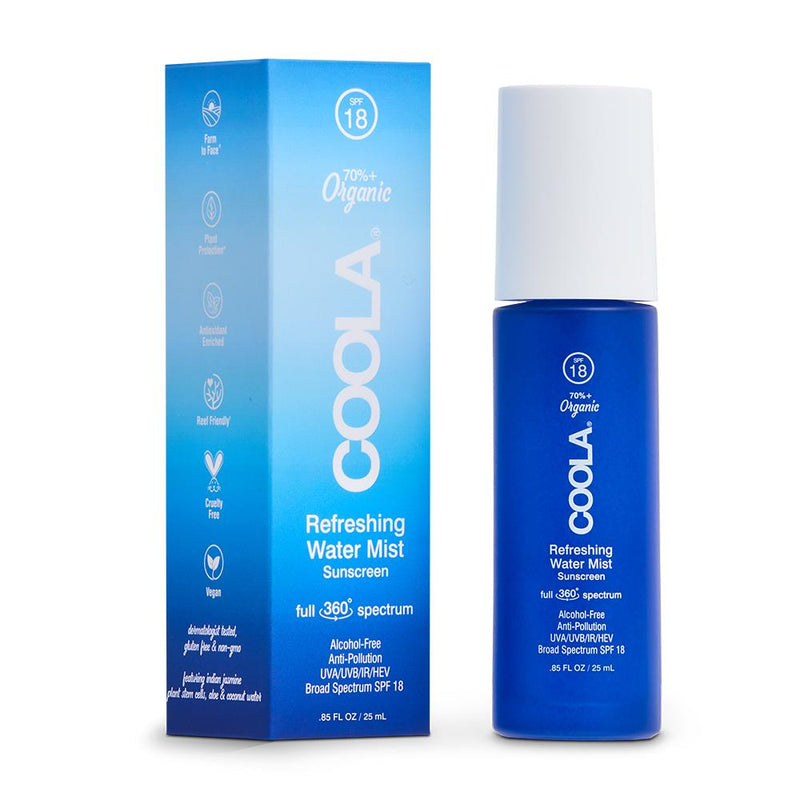 Coola - Full Spectrum 360° Refreshing Water Mist Organic Face Sunscreen SPF 18 0.85 fl oz/ 25 ml