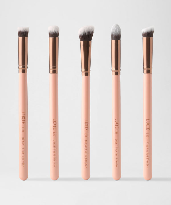 Luxie Beauty - Set de cepillo de cara de detalle: oro rosa