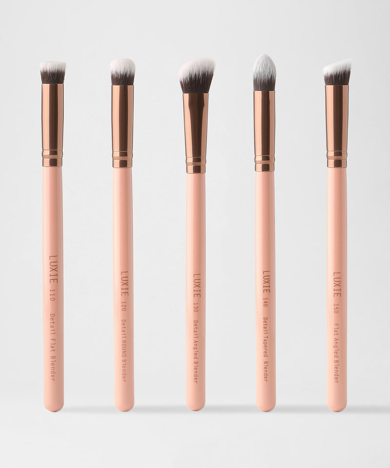 Luxie Beauty - Set de cepillo de cara de detalle: oro rosa