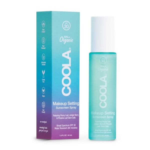 Coola - Configuración de maquillaje Spray Orgánico Sunscreen SPF 30 1.5 FZ / 44 ml
