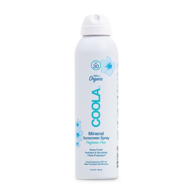 Coola - Cuerpo mineral Spray Sun protector solar SPF 30: Fragancia Gratis 5 fl zo / 148 ml