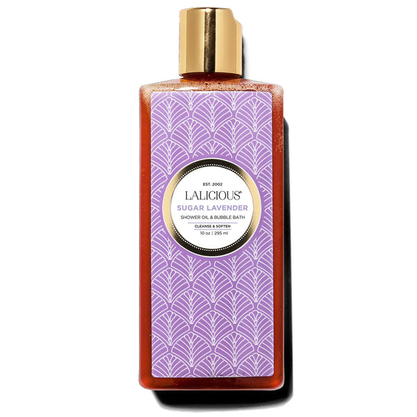 LALICIOUS - Sugar Lavender Shower Oil & Bubble Bath 10 fl oz/ 295 ml